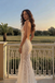 Fancy White Lace Mermaid Prom Dress Sexy Waist Cut-Out Halter Neck Gown,OLP2069
