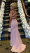 Elegant Pink Spaghetti Strap Mermaid Long Prom Dress Ideas, Evening Party Dresses, OLP1689