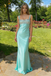 Pretty Green Satin Prom Gown Sparkly Beaded Bodice Formal Dress,OLP1807