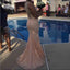 Sexy Pink V-Neck Mermaid Long Prom Dress Ideas, Evening Party Dresses, OLP1503