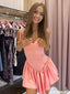 Cute Pink Spaghetti Strap A-Line Short Sleeveless Homecoming Dresses For Birthday Party,HD1170