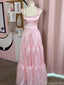 Elegant Pink Spaghetti Strap Mermaid Long Prom Dress Ideas, Evening Party Dresses, OLP1476
