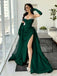 Elegant Green Spaghetti Strap Mermaid Long Prom Dress Ideas, Evening Party Dresses, OLP1602