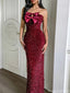 Sparkly Red Sweetheart Mermaid Long Prom Dress Ideas, Evening Party Dresses, OLP1541