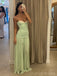 Cute Sweetheart Sleeveless Mermaid Satin Evening Prom Dresses Online, OLP985