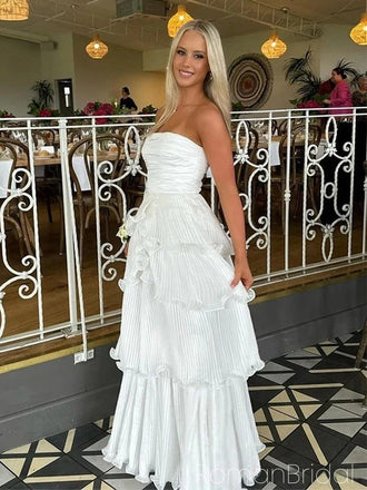 Soft Sweetheart Sleeveless A-line Satin Evening Prom Dresses Online, OLP823