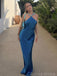 Soft Halter Sleeveless Mermaid Satin Evening Prom Dresses Online, OLP1053