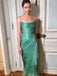 Sexy Spaghetti Strap Sleeveless Mermaid Satin Evening Prom Dresses Online, OLP1008