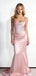 Sexy Satin Corset Prom Dress Sleeveless Cowl Neck Ruched Mermaid Evening Party Gown, OLP1704