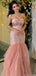Elegant Pink Sweetheart Mermaid Long Prom Dress Ideas, Evening Party Dresses, OLP1542
