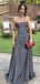 Fancy Grey Strapless Corset Prom Dress Drape Skirt Floor-Length Gown,OLP1806