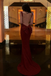 Sexy Burgundy Sparkly Prom Gown V Neck Cut Out Sides Sequin Mermaid Evening Wear,OLP2172