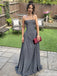 Fancy Grey Strapless Corset Prom Dress Drape Skirt Floor-Length Gown,OLP1806