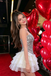Modern Silver Sequin Homecoming Dress Unique Tiered Tulle Mini Party Gown,HD1261