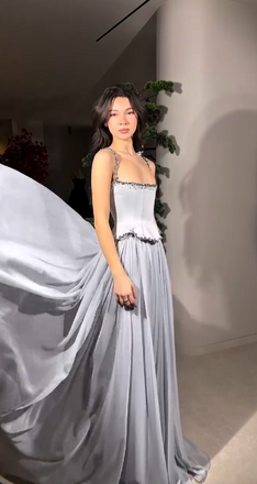 Unique Gray Sweetheart A-Line Long Prom Dress Ideas, Evening Party Dresses, OLP1280