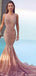 Sexy Pink Halter Mermaid Long Prom Dress Ideas, Evening Party Dresses, OLP1534
