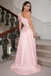 Pink One Shoulder Prom Dress Satin Bow Detail A Line Elegant Formal Gown,OLP2079