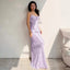 Unique Lavender Spaghetti Strap Mermaid Long Prom Dress Ideas, Evening Party Dresses, OLP1643