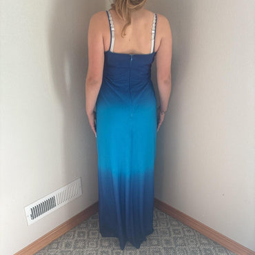 Unique Blue Spaghetti Strap Mermaid Long Prom Dress Ideas, Evening Party Dresses, OLP1365