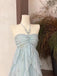 Elegant Blue Sweetheart A-Line Long Prom Dress Ideas, Evening Party Dresses, OLP1590