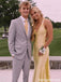 Modern Yellow Halter Neck Prom Gown with Open Back plus Mermaid Shape,OLP2040