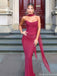 Sexy Burgundy Sweetheart Mermaid Long Prom Dress Ideas, Evening Party Dresses, OLP1512