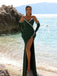 Sexy Green Sweetheart Mermaid Side Slit Long Prom Dress Ideas, Evening Party Dresses, OLP1604