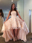 Elegant Pink Floral Sweetheart A-Line Long Prom Dress Ideas, Evening Party Dresses, OLP1631