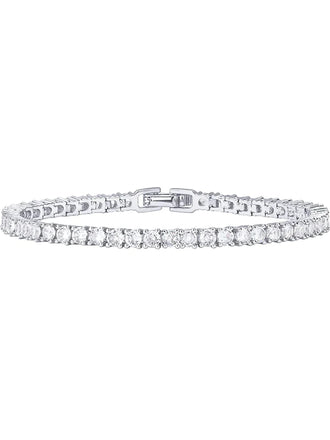 3mm Cubic Zirconia Classic Tennis Bracelet | Gold Bracelets For Women