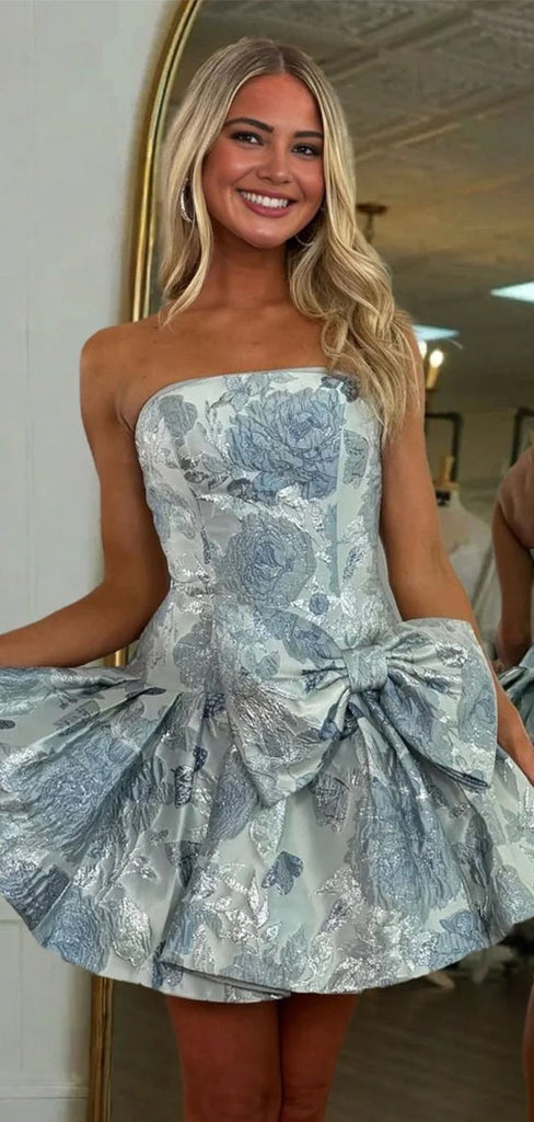 Elegant Blue Sweetheart Sleeveless A-Line Short Homecoming Dresses For Party,HD1150