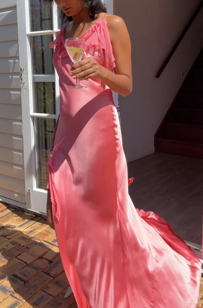 Sexy Off-shoulder Sleeveless Mermaid Satin Evening Prom Dresses Online, OLP970