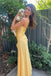 New Arrival Sleeveless Mermaid Sweetheart Yellow Prom Dress, OL015