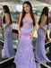 Elegant Sweetheart Sleeveless Mermaid Lace Long Prom Dresses For Party Online, OL336