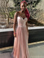 Shiny Sweetheart Sleeveless A-line Satin Long Prom Dresses For Party Online, OL346