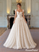 Fancy Ivory Cap Sleeve Corset Lace Wedding Dresses,WD0676