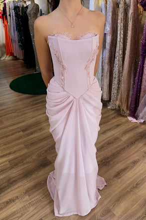 Elegant Sweetheart Sleeveless Mermaid Chiffon Evening Prom Dresses Online, OLP1140