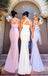 Elegant V-Neck Sleeveless Mermaid Long Bridesmaid Dresses Online, BG930