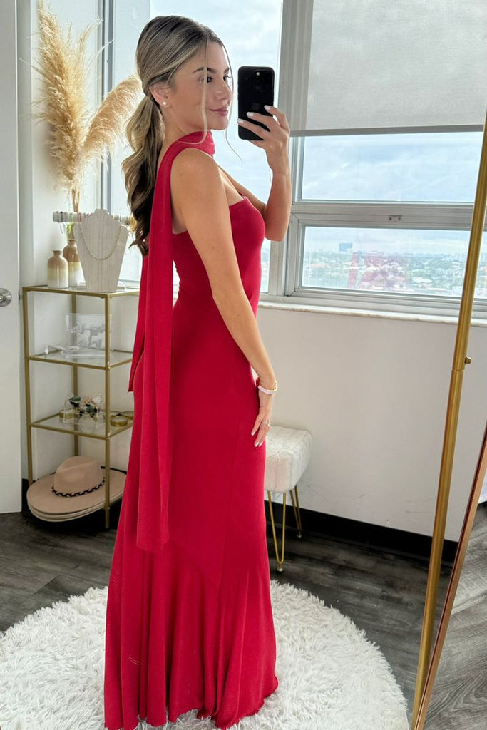 Sexy Sweetheart Sleeveless Mermaid Satin Evening Prom Dresses Online, OLP1032