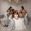 Classy Silver Satin Bridesmaid Dress With A Sleek Backless Mermaid Silhouette,BG997