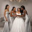 Classy Silver Satin Bridesmaid Dress With A Sleek Backless Mermaid Silhouette,BG997