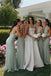 Modern Sage Green Halter Pleated Chiffon Floor-Length Bridesmaid Dress with Open Back,BG1024