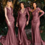 Simple Mismatched Sleeveless Mermaid Long Bridesmaid Dresses Online , BG879