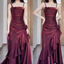 Elegant Red Spaghetti Strap Sleeveless Mermaid Long Prom Dress Ideas, Evening Party Dresses , OLP1209