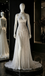 Sexy White Spaghetti Strap Mermaid Side Slit Long Prom Dress Ideas, Evening Party Dresses, OLP1513