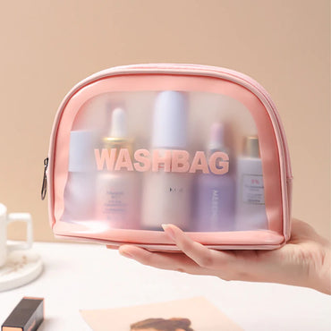 Transparent Cosmetic Bag Translucent PVC Wash Bag Matte Storage Bag