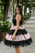 Cute Black and Pink Ruffle Homecoming Dress Unique Layered Mini Party Wear,HD1266