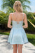 Beautiful Blue Crystal Embellished A Line Homecoming Dress Cute Party Gown,HD1359
