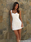 Sexy Sweetheart Neck Bodycon White Short Homecoming Dress with Textured Brocade,HD1335