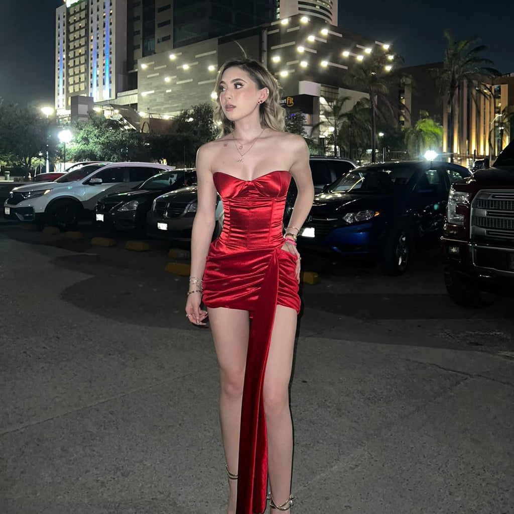 Sexy Red Sweetheart Mermaid Short Homecoming Dresses For Birthday Party,HD1164