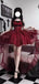 Sexy Red Spaghetti Strap High Low A-Line Short Homecoming Dresses For Party,HD1157